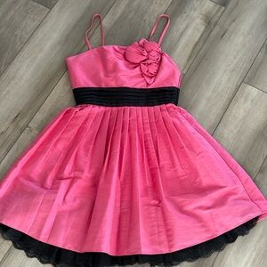Pink and Black Kids Dress